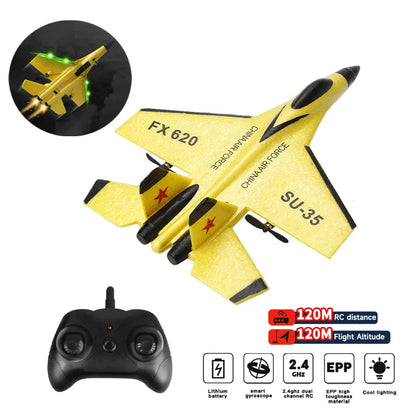 RC Foam Aircraft SU-35 Plane 2.4G Radio Control Glider Remote Control Fighter Plane Glider Airplane Foam Boys Toys for Children